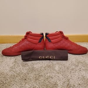Gucci red signature leather shoes